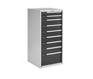 Armoire métallique 9 tiroirs Novalp M gris ral 7035+7016