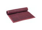 Tapis Caoutchouc Polyvalent Biseaute Antifatigue Rouge 91x594 Cm