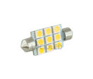 Navette 36mm 12V 6 leds SMD 5050 Blanc chaud