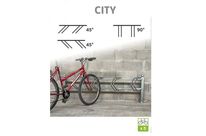 Racks range vélos Mural Modulaires CITY à 90° ou 45°