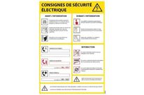 Panneau consignes sécurité électrique