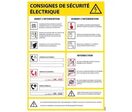 Panneau consignes sécurité électrique