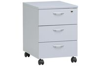 Artarredi - Caisson mobile Solo 3 tiroirs Gris Clair - 59.5 cm - Moderne &amp;amp; Éco-responsable