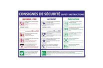 Panneau consignes de securité 2 langues