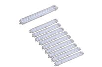 Pack de 10 - Réglette étanche double pour Tube LED T8 IP65 (Boitier vide) - 60 cm