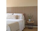 Pack de 2 - Panneaux Acoustiques Muraux Bois 60x60x2,2cm - Finition Noyer - Fond Noir
