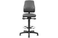Manutan Expert - Siège d&amp;#039;atelier ergonomique haut noir - Repose-pieds, réglable, 660-920mm hauteur assise, 120kg max