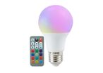 Ampoule LED E27 A60 8.5W RGBW avec Télécommande