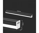 Suspension Linéaire Fine Interconnectable 120cm 40W Noir - Blanc Neutre 4000K - 5500K