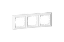 Plaque de Finition Trois Emplacements - Blanc