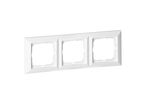 Plaque de Finition Trois Emplacements - Blanc