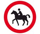 Panneau Interdit aux cavaliers  : PAN72