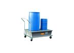 Chariot avec bac de rétention PFV 220/2 avec caillebotis pour 2 fûts de 220 litres - CEMO