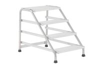 Tubesca-Comabi - Marchepied Fixe 4 Marches Aluminium Gris - Charge 150kg - Hauteur Accès 2.8m - Norme EN 14183