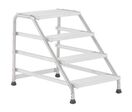 Tubesca-Comabi - Marchepied Fixe 4 Marches Aluminium Gris - Charge 150kg - Hauteur Accès 2.8m - Norme EN 14183