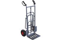 Manutan Expert - Diable Chariot 3 Positions Roues Pneumatiques 250 kg - Acier - 10 Ans Garantie