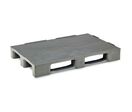 MDM - Lot de 5 Palettes Plastique Noires Recyclées - 800x1200mm - Plancher Plein - Charge 5000kg