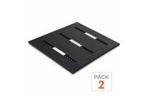 Panneau LED Grille 3 Lignes Modulaire 60x60 40W Noir - Pack de 2 - Blanc Neutre (4000K - 5500K)