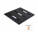 Panneau LED Grille 3 Lignes Modulaire 60x60 40W Noir - Pack de 2 - Blanc Neutre (4000K - 5500K)