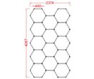 Kit 14 éclairages LED Hexagonal 370.5W - 110lm/W - Blanc Neutre 4000K - 5500K