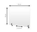 Séparation Plexi Bureau 4 mm H.70 x L.90 cm Fixat. Etau Latéral