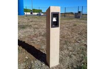 Borne bois + lumière LED anti stationnement