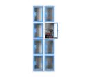Casier vestiaire porte plexi + prises électriques 4 cases par colonne