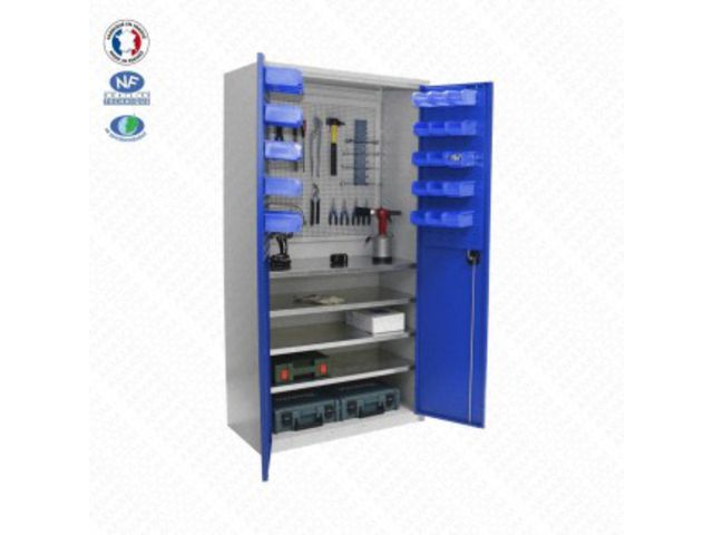 Armoire haute - Porte-outils + 30 bacs | Armabo 