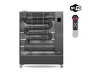 Chauffage Radiateur fioul professionnel mobile radiant infrarouge 40,7 kW motif en acier inoxydable 3500-6000 m³ Wifi Hipers WDP140IS