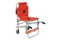 Holtex - Chaise Portoir Évacuation/Transfert - 159 Kgs - 2 Roues - Aluminium - Orange