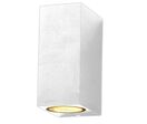 Applique Murale LED Carrée IP44 double faisceau GU10 - Gris