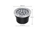 Spot LED Extérieur Encastrable IP67 24V Sol 18W 45° - Blanc Chaud 2300K - 3500K