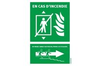 Panneau consignes de sécurité ascenseur droite