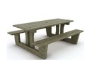 Mobextan - Table-banc Queffen Pin 200x150x75 cm - 10 Places - Éco-responsable PEFC - 10 Ans Garantie