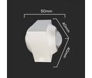 Applique Murale Led COB Double Faisceaux Corps Blanc - Blanc Neutre 4000K - 5500K