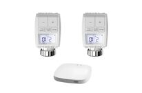 Kit de Têtes Thermostatiques Connectées Universelle avec Ecran LCD + Passerelle ZigBee (Kit 2