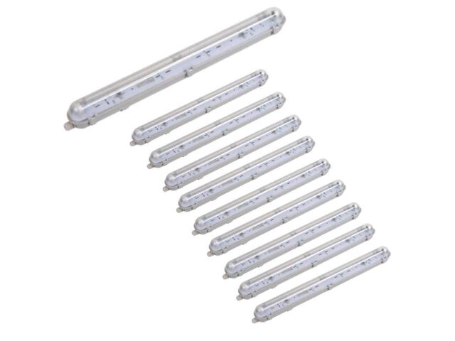 Pack de 8 - Réglette étanche pour Tube LED T8 IP65 (Boitier vide) - 150 cm