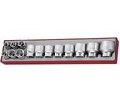 Jeu de douille TTX-4 tray 3/4 19-50mm 14 pièces 6 pans Teng Tools TTX3414