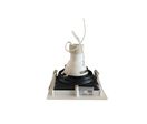 Support Spot Encastrable GU10 Orientable Carré Blanc