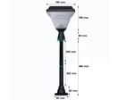 Borne de Jardin Solaire Crépusculaire IP65 2W