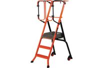 Mondelin - Plateforme PIRL Gardia 110cm Orange - Aluminium - 1.10m Hauteur Plancher - 150kg Charge Max - Roues Intérieures - Éco-responsable