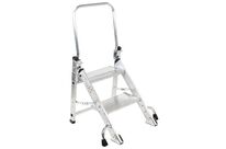 Manutan Expert - Marchepied Aluminium 2 Marches - Charge Max 150kg - Hauteur Accès 2.45m - Robuste et Stable
