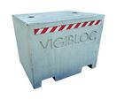 Vigibloc - Béton Gris 100x80x80 cm - Barrière de Ville Robuste - 1530 kg