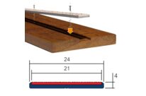 PROFIL INSERT ALU MINÉRAL U24 LARGEUR 24 MM PROOPLE