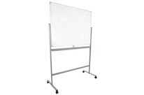 Manutan Expert - Tableau blanc magnétique laqué mobile réversible - 120 x 90 cm - 2 faces, idéal Lean Management