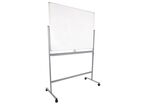 Manutan Expert - Tableau blanc magnétique laqué mobile réversible - 120 x 90 cm - 2 faces, idéal Lean Management