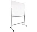 Manutan Expert - Tableau blanc magnétique laqué mobile réversible - 120 x 90 cm - 2 faces, idéal Lean Management