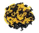 Manutan Expert - Chaîne de signalisation jaune/noir 25m - Polyéthylène Ø 6.5mm - Signalisation durable et visible