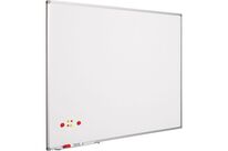 Smit Visual - Tableau blanc Softline cadre alu 120x200 cm - Magnétique laqué fixation murale