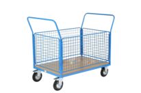 Chariot de manutention grillagé 4 côtés - Capacité 500 kg